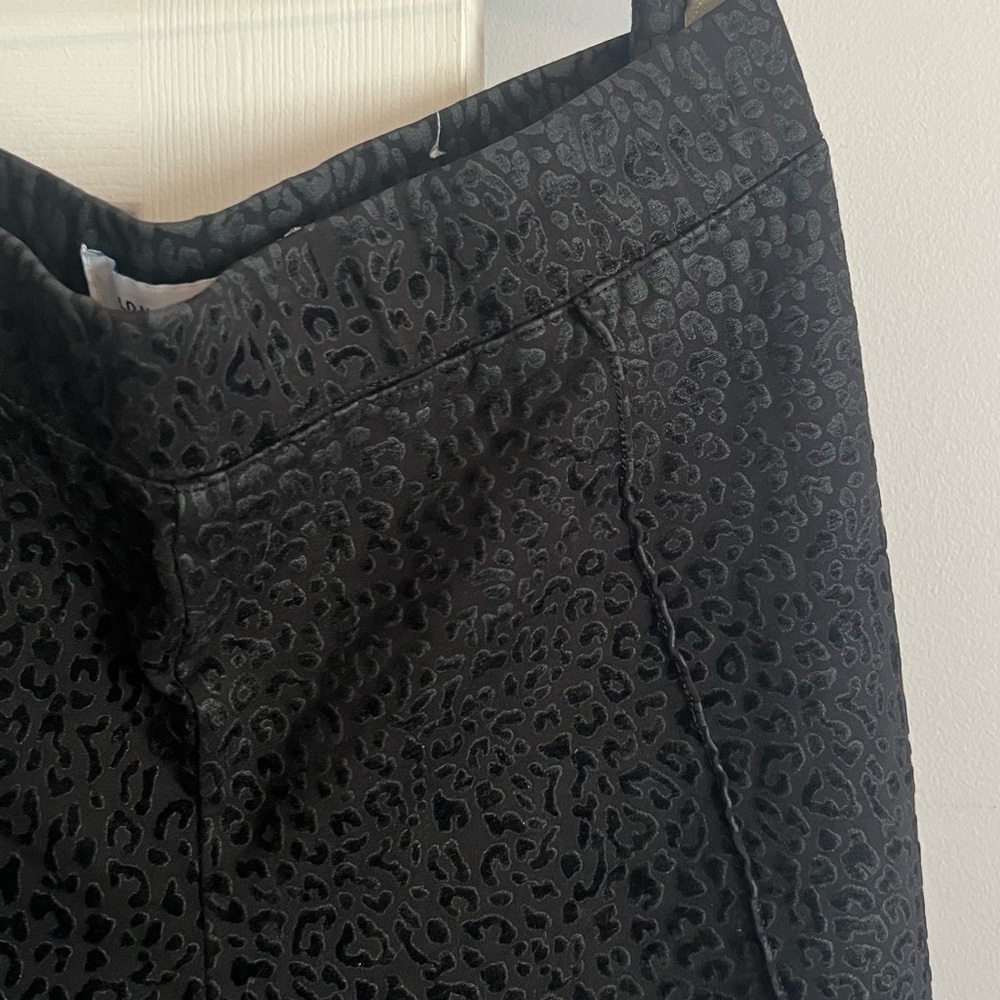 Old Navy Stevie Cropped Pants Black Animal Print XXL